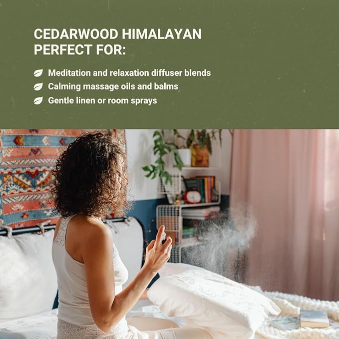 Cedarwood Himalayan Essential Oil - 100% Pure Steam Distilled Natural Cedarwood Himalayan Oil (Aceite de Cedro) from Natural Biotech NBT India for Aromatherapy & DIY Projects - 2lbs