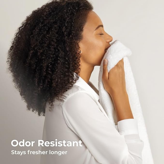Cariloha Hand Towel | Ocean Mist | 16"x24" | Turkish Cotton & Viscose Material Blend | Extra Smooth, Odor Resistant and Highly Absorbent