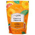 I Love Exotic Fruits Scented Bath Salts - Moisturizing Bath Soak for Dry Skin - Skin-Softening Bath Salts - Invigorating Citrus Fragrance - 17.6 oz