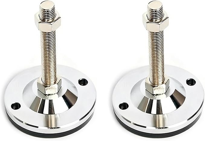 Adjustable Leveling Screw Leg,Susenya Self Leveling Feet,Foot Level,Workbench Leg Leveler,Heavy Duty Leg Leveler,Table Leveling Glides,Carbon Steel PVC,2-Pack,D120xM16xH150,2000 Lb Capacity,4.7" Dia.