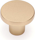 Ravinte 5 Pack Cabinet Knobs Champagne Gold Kitchen Cabinet Knobs Round Dresser Drawer Pulls Closet Door Pulls 1-1/5 Inch