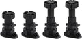 80x44mm(LxW) Adjustable Leveling Feet - 4Pack- Good for Furniture - Leveler Support Frame Replacement Legs - Black