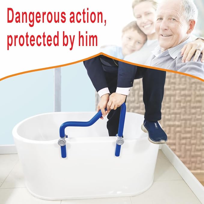 304 Stainless Steel Grab Bars for Bathtubs and Showers, Adjustable Bathtub Safety Rail for Seniors,Sturdy and Durable Tub Grab Bar, Assistance Bathtub Handle Clamp for Elderly Bath Support (122)