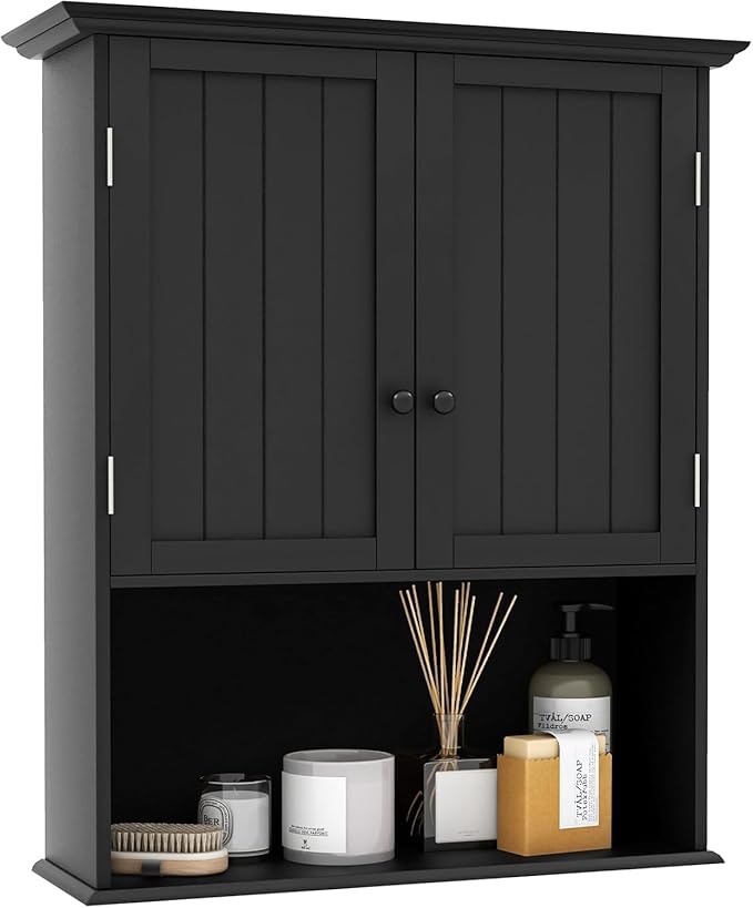 Safeplus 28" H x 23.5" W Wall Mount Medicine Cabinets with Adjustable Shelf and 2-Door for Bathroom Living Room