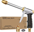 Garden Hose Nozzle Sprayer High Pressure Garden Hose Nozzle Heavy Duty Water Sprayer for Garden Spray Patio Outdoor Washer Pet Shower Car Wash attachment (LongRodHeat-insulated)