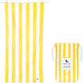 Dock & Bay Beach Towel - Quick Dry, Sand Free - Compact, Lightweight - 100% Recycled - Includes Bag - Cabana - Boracay Yellow - Large (160x90cm, 63x35)
