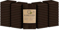 Softolle 100% Cotton Washcloths 60 Pack (12x12 Inches) Soft, Highly Absorbent Washcloth, Face Towels, Wash Cloths for Face, Ring Spun, Bulk Pack (Brown)