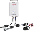 GASLAND 6L 1.58GPM Portable Propane Tankless Water Heater with Pump and 1/2" Twist-On Pipe Strainer