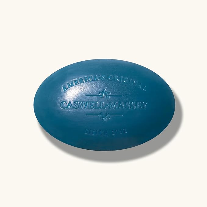 Caswell-Massey Newport Men’s Bar Soap, Sophisticated Marine Scent, Moisturizing Natural Body Wash for Bath, Face & Hands, Triple-Milled with Essential Oils, Plant-Based & Cruelty-Free, 5.8 oz