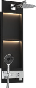 Shower Niche System w/LED Lights, Bathroom Shower System w/ 304 Stainless Steel Wall Niche