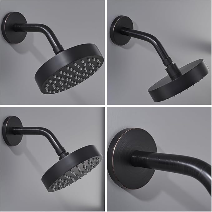 Wall Mounted Shower Arm Extension Head Holder Stainless Stee for Elbow Bathroom Accessories Pipe Bath Tube Oil Rubbed Bronze,SW-RD91018-6-ORB.