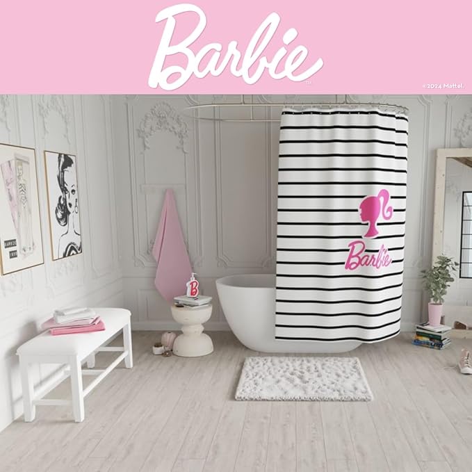 Collectibles Barbie Pink B Monogram Soap/Lotion/Hand Sanitizer Resin Pump Dispenser, 11.69 Ounces, (Officially Licensed Product) by Franco