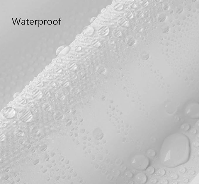 Clawfoot Tub Shower Curtain Liner 8G Extra Thick and Heavy Duty 180W x 70H inch,White, Waterproof Plastic Shower Liner Weighted 36 Mental Hooks,Upgrades