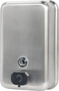 Heavy Duty Stainless Steel Wall Mount Soap Dispenser, 1100ml/37oz, with Corrosion Proof Lining and Anti-Leak Pump for Commercial & Home Bathroom Kitchen(Vertical)