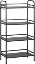 HDANI Storage Shelves, 4-Tier Metal Storage Rack with Shelf,Shelf Organizer,Garage Standing Shelving Unit for Laundry,Bathroom,Kitchen,Pantry, Closet,23.6''W X 13.8''D X 50 H'',Black