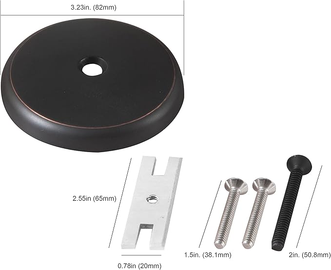 Single Hole Bathtub Drain Overflow Plate with One Matching Screws, Easy to Install, Venetian Bronze