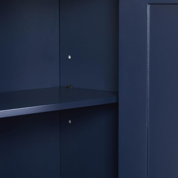 Crosley Furniture Savannah Wall Mounted Bathroom Storage Medicine Cabinet with Shelves, Navy
