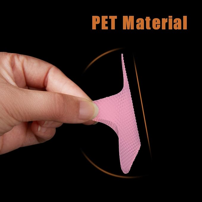 Anti Slip Shower Stickers Safety Bathtub Strips Adhesive Decals with Premium Scraper (Pink)