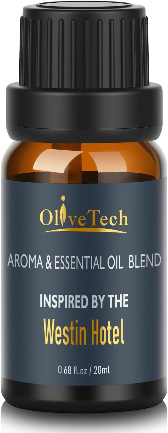 Hotel Diffuser Oil 20ml – Inspired by Westin Hotel Scent, OliveTech Aromatherapy Fragrance Oil for Cold Air & Ultrasonic Diffusers, Glass Bottle (0.68 fl oz)