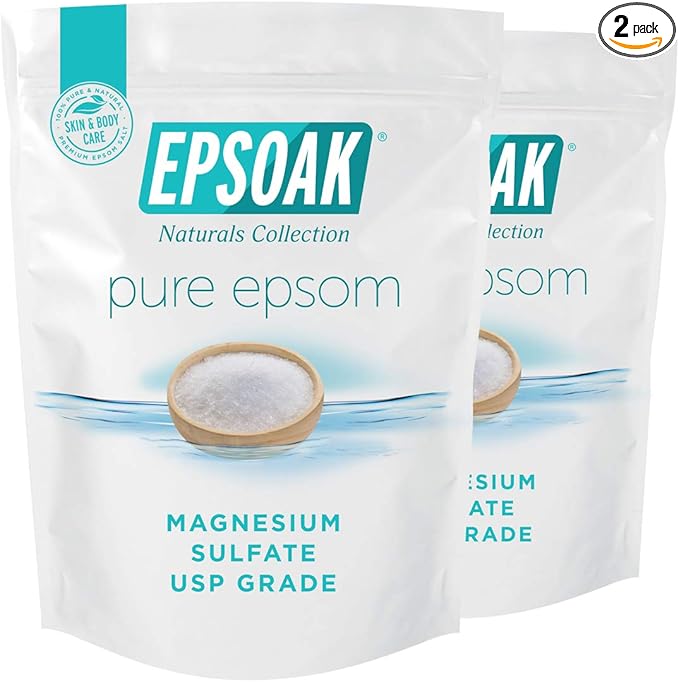 Epsoak Epsom Salt 4 lbs. USP Magnesium Sulfate (Qty. 2 x 2 lb. Bags)