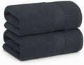 Cloudura Luxury Bath Towels-100% Cotton | Quick Dry | Lightweight | Thick I Good for Spa,Gym & Hotel Quality,(27'x54')-Soft & Absorbent (Charcoal Grey, Set of 2)