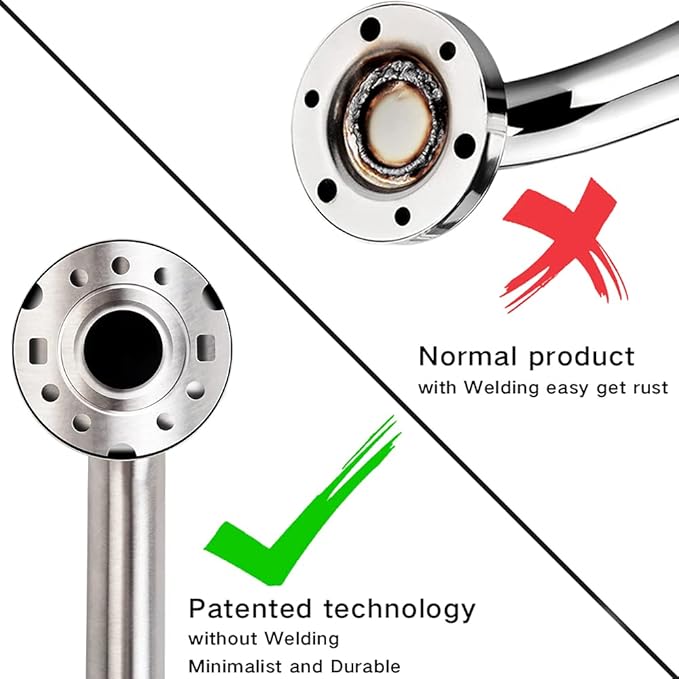 Stainless Steel Bathroom Safety Shower Grab Bar, Anti Slip Bathtubs Grab Bars,Toilet Assist Saft Handle Handrail ADA Compliant 500lbs for Handicap Elderly Senior (Brushed, 24 Inches 2 Pack)