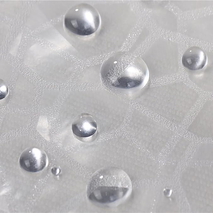 AooHome Clear Extra Long Shower Curtain Liner, 3D Water Cube Modern Vinyl Shower Curtain Design with Bottom Magnets for Bathroom, Heavy Duty, 72x86 Inch, Semi Transparent