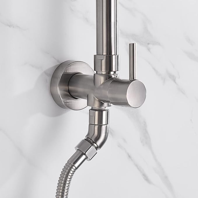 sumerain Brushed Nickel Retrofit Shower Systems with 9 Inch Rain Shower Head