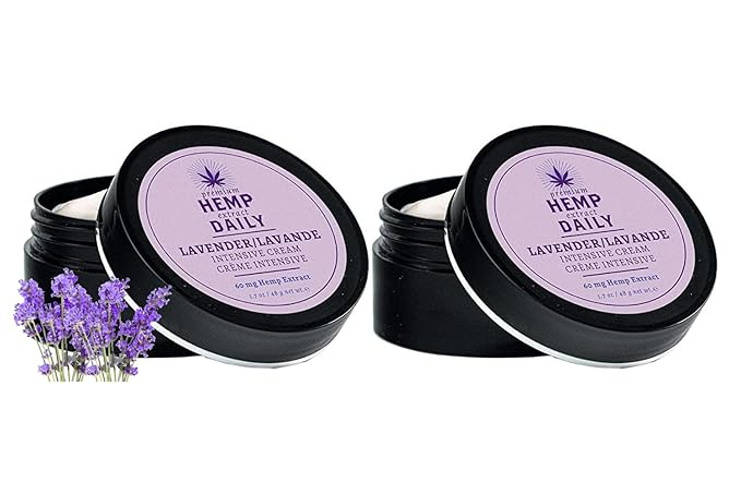 Intensive Cream - Muscle, Knee, Joint, Back, Neck and Shoulder Topical Rub - Organic | 1.7 Ounces (Lavender, Pack of 2)