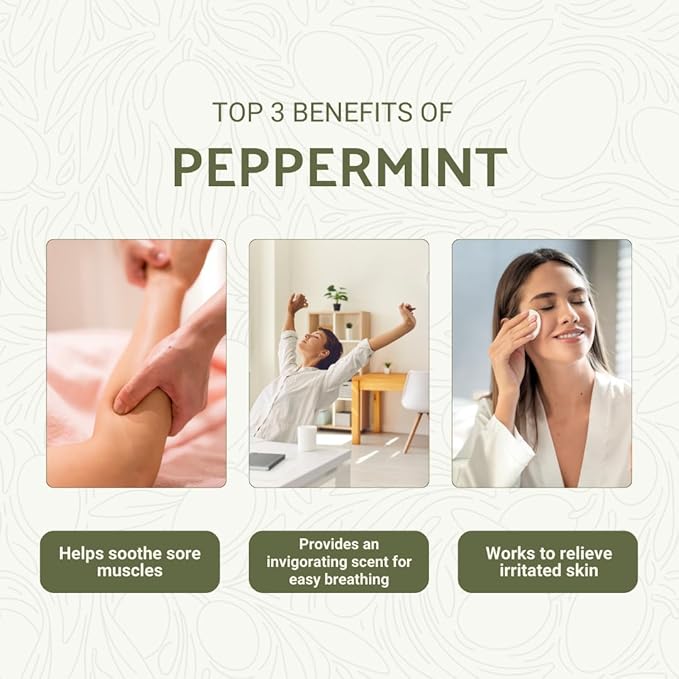 Peppermint Essential Oil - Direct from Norex Flavours India - Steam Distilled - Aceite Esencial de Menta for Aromatherapy, Massage, Diffuser, DIY Candle and Soap Making - 15ml