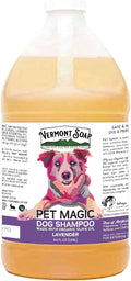 VERMONT SOAP Organics Pet Shampoo - Infused with Organic & Natural Olive Oil, Coconut & Aloe Vera Dog Shampoo for Sensitive Skin - USDA Certified Grooming, Lavender (64oz)