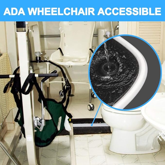 Duzzy 39 Inch Collapsible Shower Threshold Water Dam, Ideal for Wheelchair Accessible, Suitable for Accessibility ADA Handicap Showers