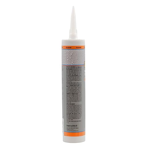 Gorilla Waterproof Caulk & Seal Silicone Sealant, 10oz Cartridge (Pack of 1) - Clear Caulking Sealant for Kitchen, Window, Bath, Marine, Door and More