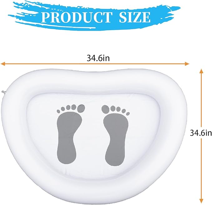 Portable Inflatable Foot Bath for Beach & Pool - Quick Sand Removal Wash Basin with Manual Pump, Keep Tent, Car, Pool Clean,Designed for Outdoor & Travel Use