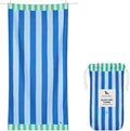 Dock & Bay Beach Towel - Quick Dry, Sand Free - Compact, Lightweight - 100% Recycled - Includes Bag - Blue Sky - Extra Large (200x90cm, 78x35)