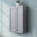 Bathroom Wall Cabinet, Over The Toilet Storage Cabinet, 19 x 27 inch Medicine Cabinet with Adjustable Shelves, Hanging Cabinet Grey for Bathroom, Living Room, Kitchen, Cupboard