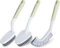 Heavy Duty Scrub Brush with Long Handle, Grout Cleaner Brush, Stiff Bristles Scrub Brushes for Cleaning Bathtub, Bathroom, Shower, Tile, Carpet, Kitchen, Sink (Green)