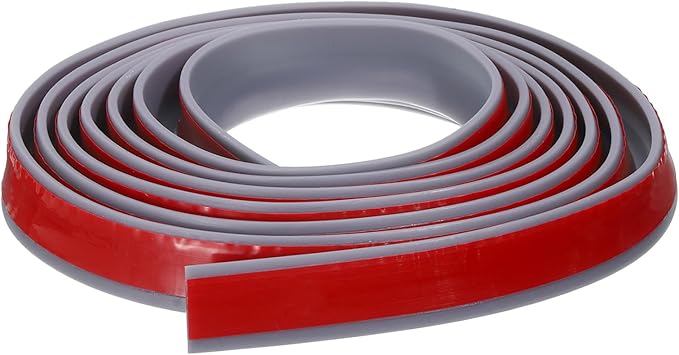 98"x0.8"x0.5" (LxWxH) Collapsible Shower Barrier Stopper - 1 Pack - Good for Bathroom Kitchen - L Shape Water Splash Guard Blocker - Gray