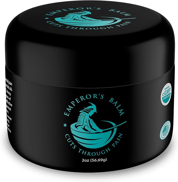 The Emperor's Balm Muscle Pain Relief Cream – Fast-Acting, Non-Greasy, Long-Lasting Natural Formula – Soothing Rub for Back, Shoulder, Neck, Knee & Joints – Whole Body - 2oz