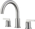 SITGES Brushed Nickel High-Arc Bathtub Faucet,Solid Brass,2-Handle Deck Mount Tub Faucet,3-Hole Roman Bath Tub Faucet Set with Valve