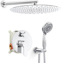 SR SUN RISE Shower Faucet - 16 Inch Multifunctional High Pressure Shower Head System with Handheld Shower Head Fixtures - Valve Included - Polished Chrome