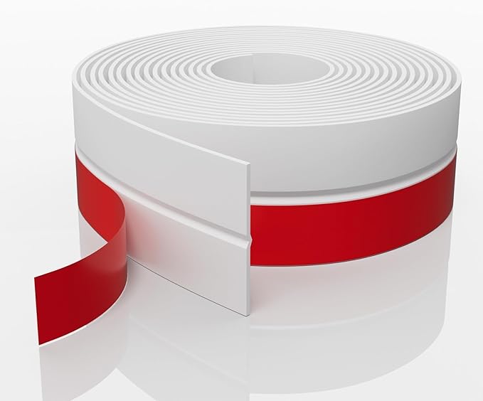 Door Seal Strip for Door Frame, 36ft Silicone Shower Glass Door Seal Strip, Door Gap Filler Bottom & Side Sealing Strip, 2 Inch Wide