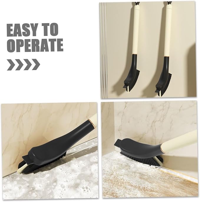Mipcase 2Pcs Hard-bristled Crevice Cleaning Brush with Ergonomic Handle for Bathroom Window Tracks Kitchen Grooves and Stovetop Stains Detail Cleaner for Household Use