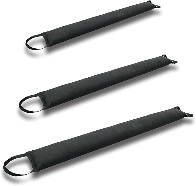 Self-Absorbing Reusable Flood Bags with Handles - Evenly Distributed Absorbents, Multiple Lengths - Home/Garage/Commercial Protection (3ft (Pack of 2) - with Handles)
