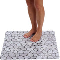 ENKOSI Square Shower Mat 27x27 inch - Anti Slip Shower Stall Floor Mat - Non Slip Shower Mats with Strong Secure Suction Cups and Drain Holes in Middle (27x27 Pebble)