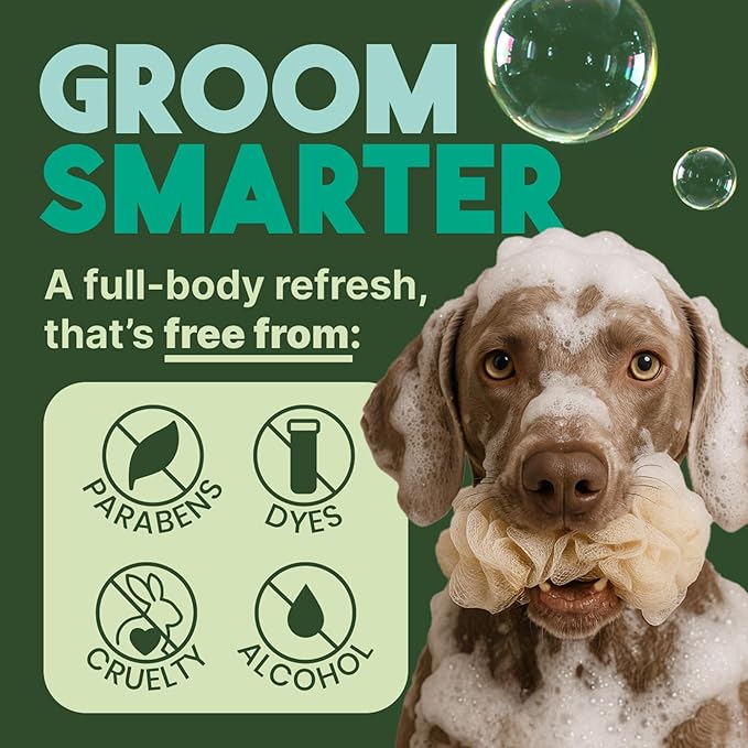 TropiClean Oatmeal Dog Shampoo for Itchy Skin Relief, Soothing Medicated Itch Relief, with Vitamin E, Puppy Safe, Made in USA, Cat Friendly, 20 oz.