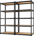 LEVELEVE 5-Tier Heavy Duty Storage Shelving Unit, 2000 lbs Capacity, Adjustable Metal Utility Shelf, 35" L x 16" W x 73" H for Garage, Kitchen, Pantry, Basement, Bathroom, Laundry,2 Pack