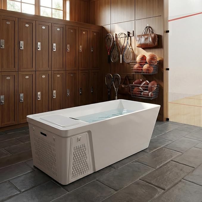 Empava Professional Cold Plunge Tub with Chiller & Heater, Smart Ice Bath System for Home Recovery, Wi-Fi Control,Designed for Daily Performance & Deep Relaxation,79 In