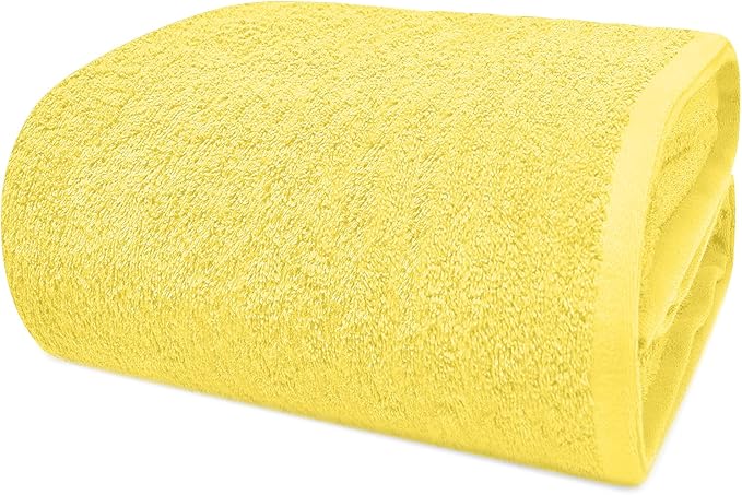 DAN RIVER Pack of 1 Bath Sheet 40x80 Inches, Large Bath Towels Oversized for Adults, Soft and Absorbent Hotel Towels - Yellow