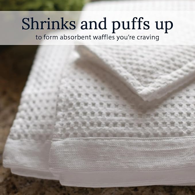 GILDEN TREE Waffle Bath Sheet Quick Dry Towel, Thin Luxury Bath Towels, 40x80 Large Bath Towels 2 Pack Bath Sheets, Modern Style (White)